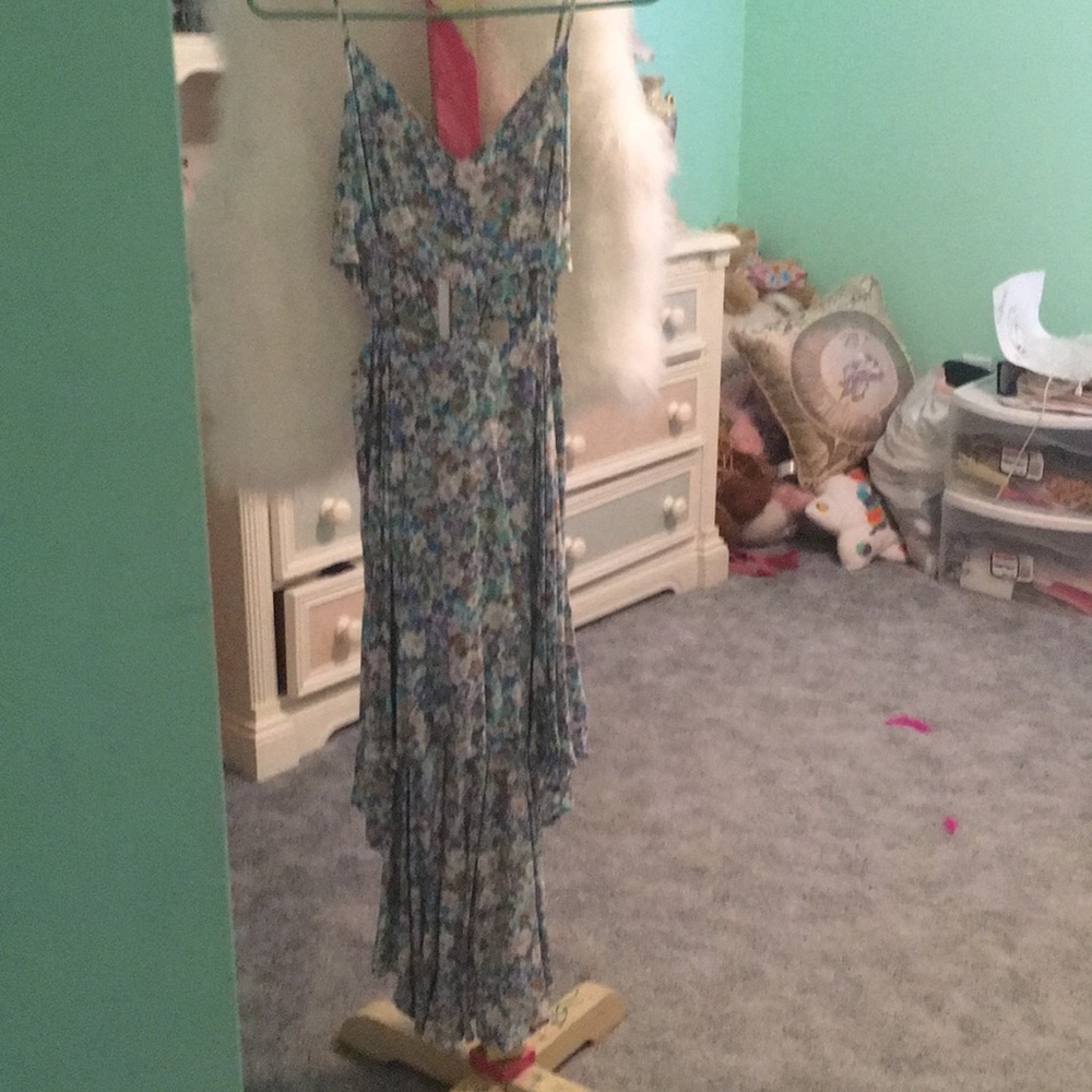 Floral high low dress